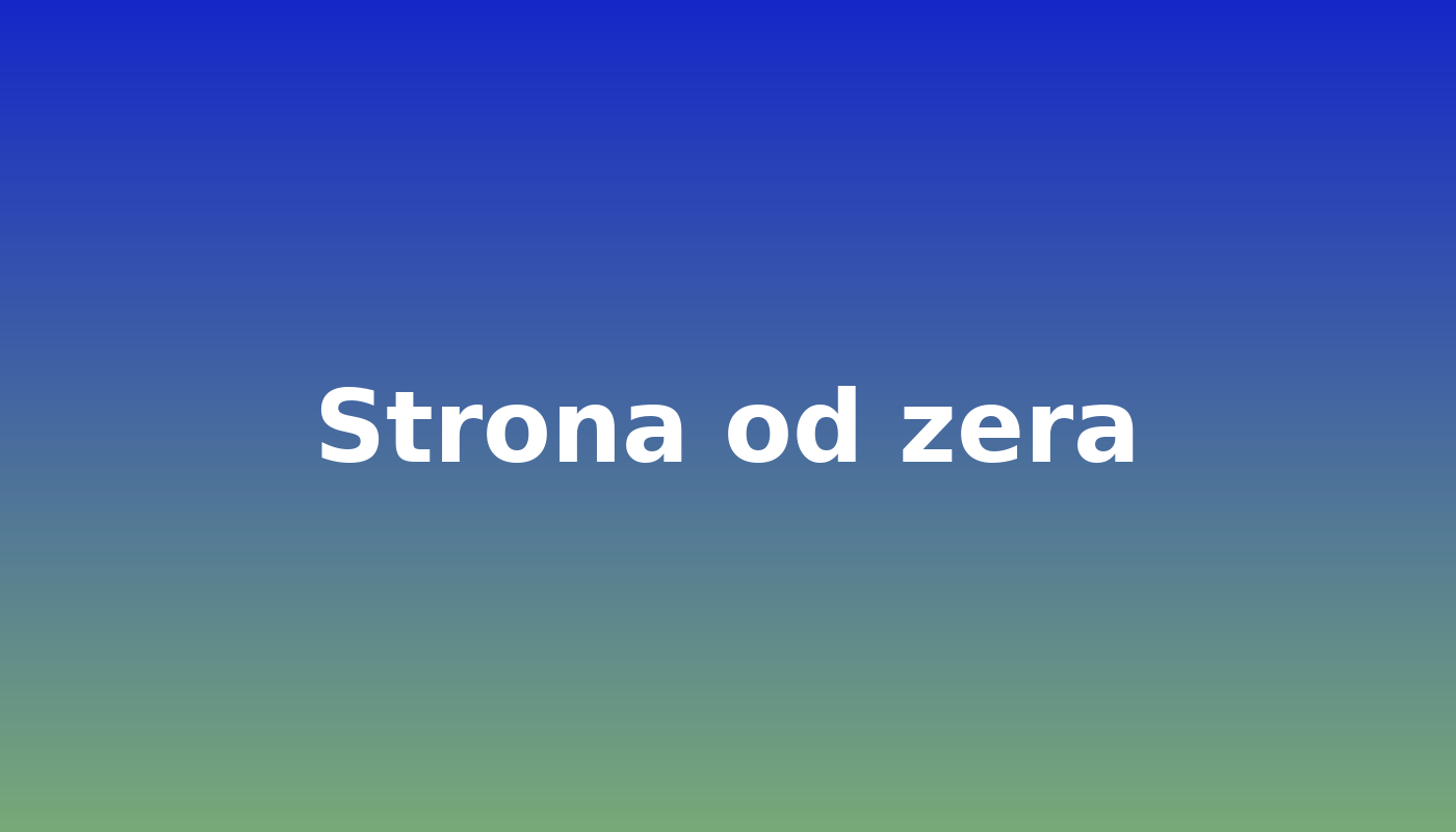 Projekt strony od zera – wizualizacja
